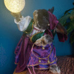 Fantasy taxidermy artwork gypsy rabbit costume UK