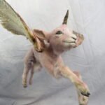 Fantasy winged unicorn lamb taxidermy UK